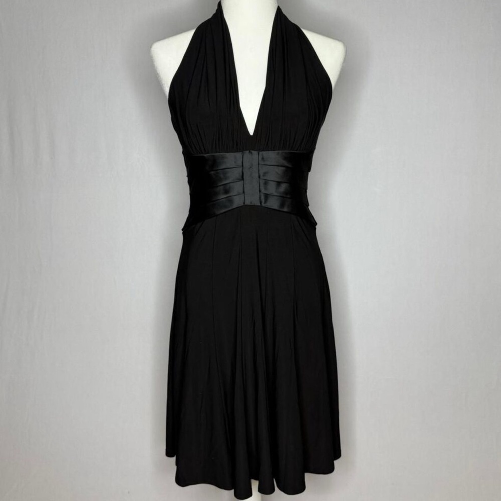 Elegant Black Halter Dress